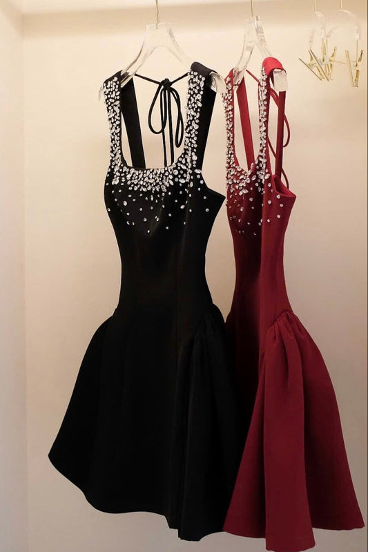 elise embellished mini dress Avalabel