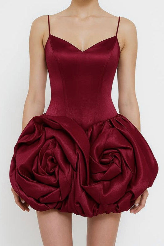 Doreen 3D Flower Bud Mini Dress