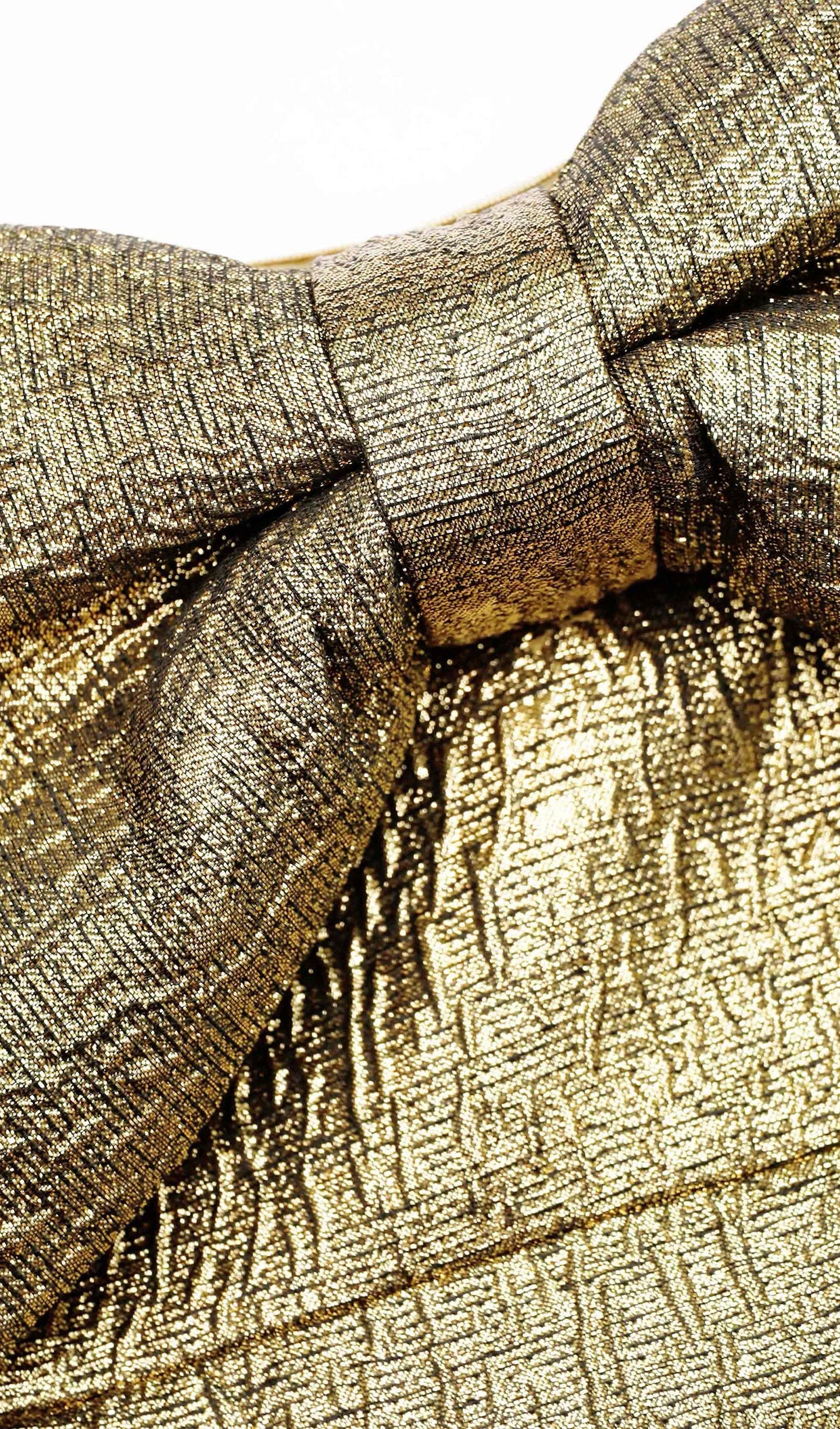 Gold Metallic Jacquard Mini Dress