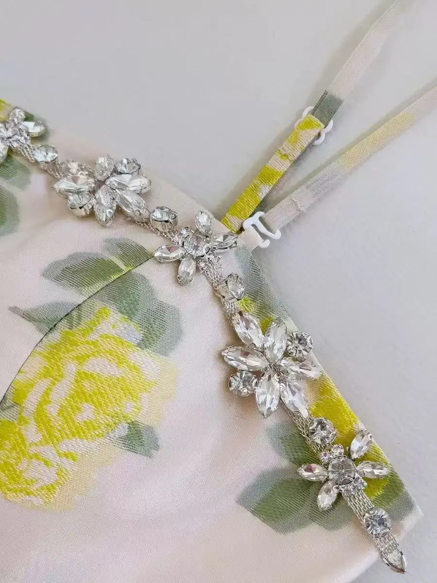 Lemon Yellow Strapless Long Cocktail Dress-Butter Cup Avalabel