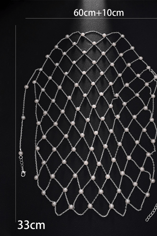 Pearl Grid Mesh Head Cage Head Chain Avalabel