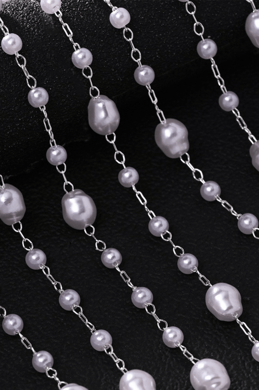 Trailing Pearl Mesh Formal Head Net Avalabel