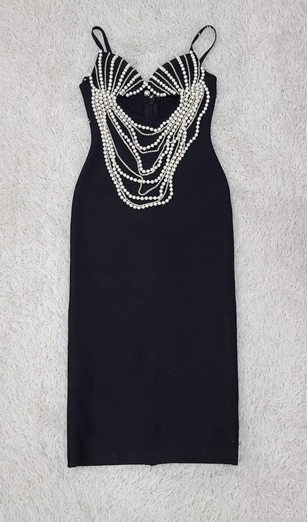 PEARL EMBELLISHED MIDI DRESS DRESS STYLE OF CB