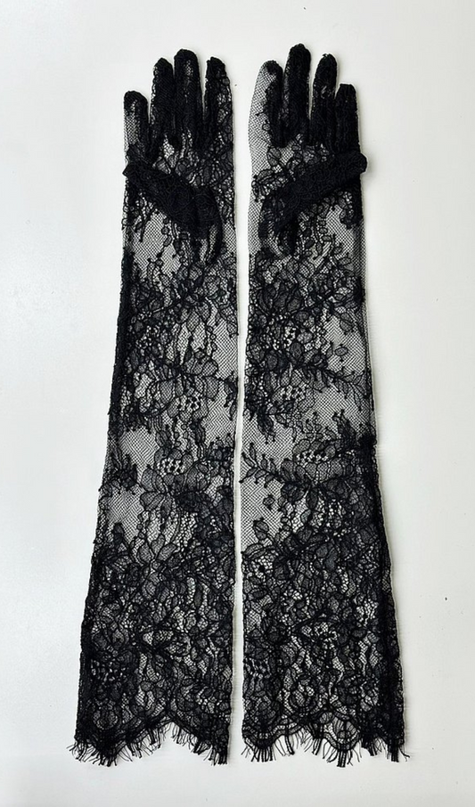 Pom LACE HANDMADE LONG GLOVES