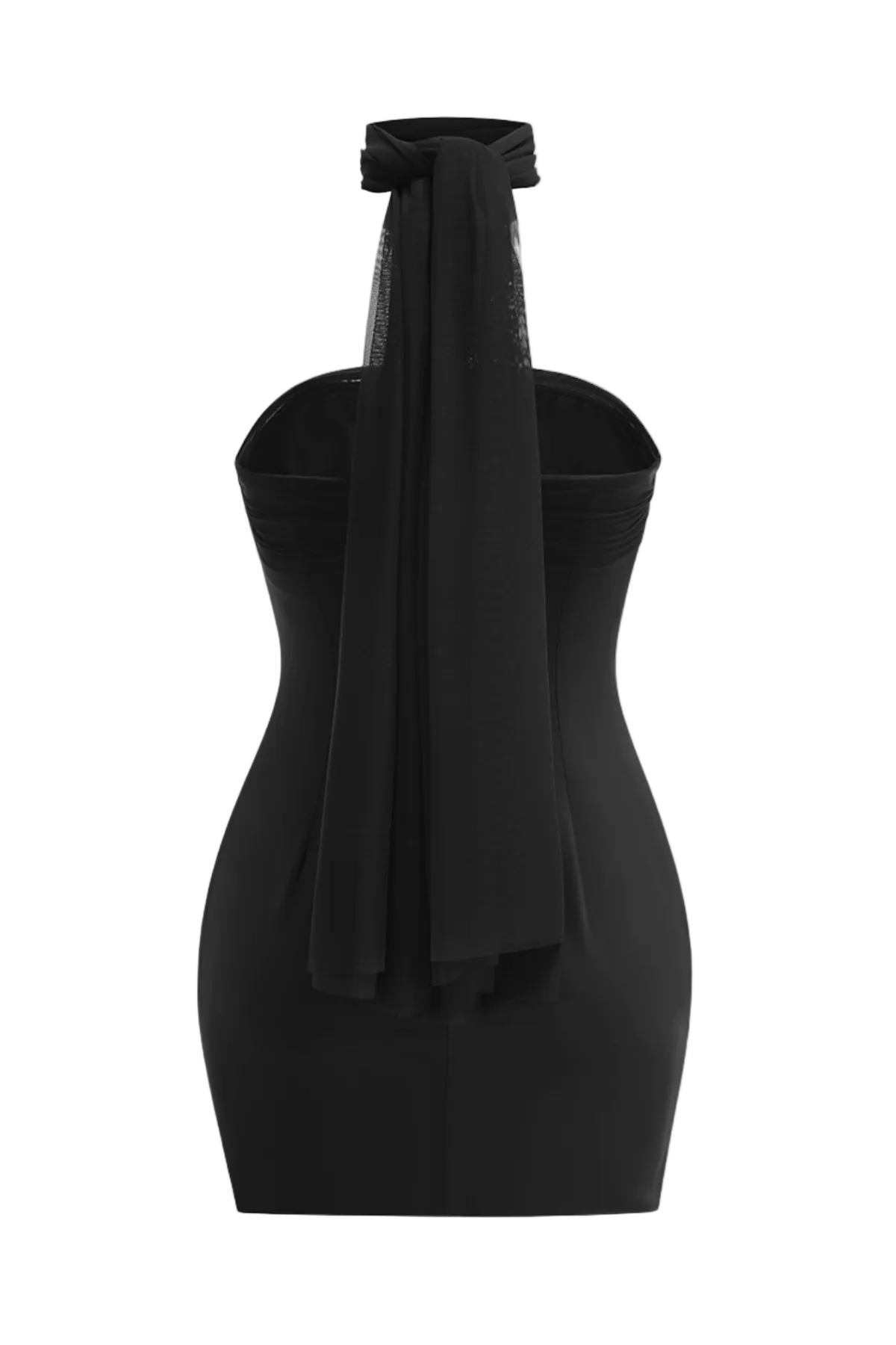 Asat Strapless Wrap Mini Dress - Black