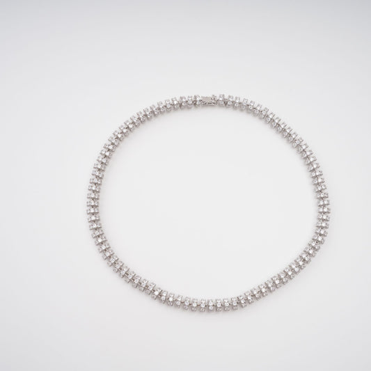 Sandrine Silver-Tone Crystal-Embellished Necklace Avalabel