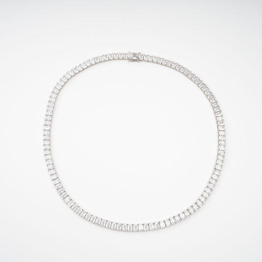 Florence Silver Tone Crystal Embellished Necklace Avalabel