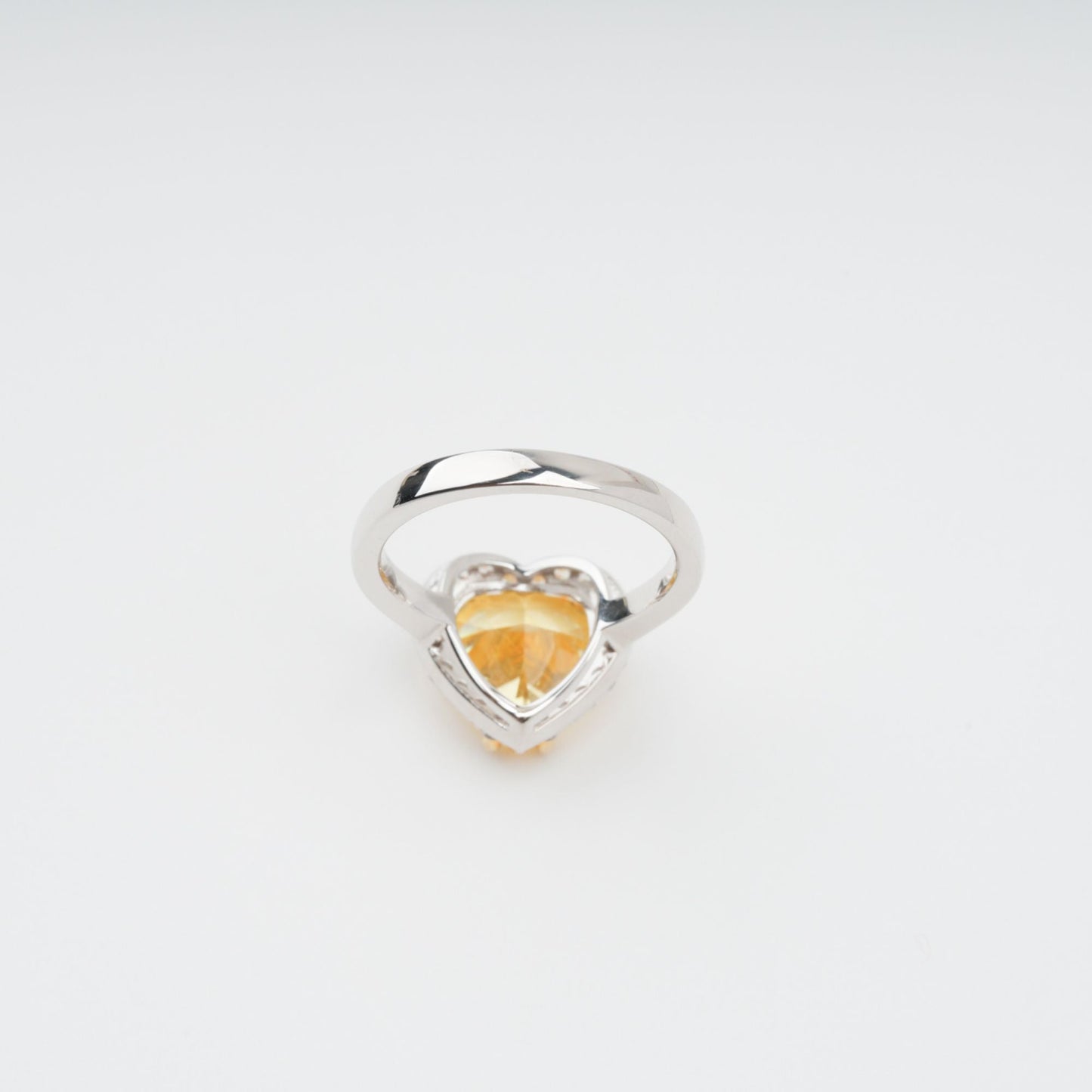 Éphémère Yellow Heart Cut Gemstone Sterling Silver Ring Avalabel