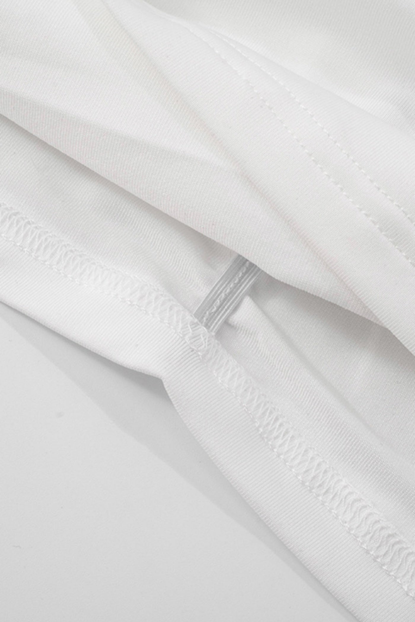 One Shoulder Ruched Mini Dress - White
