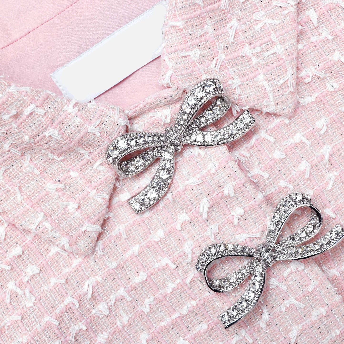 gill Pink Boucle Midi Dress