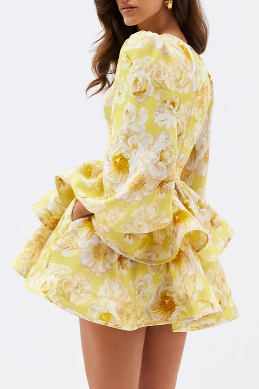 Ricardo Floral Print Mini Dress Avalabel