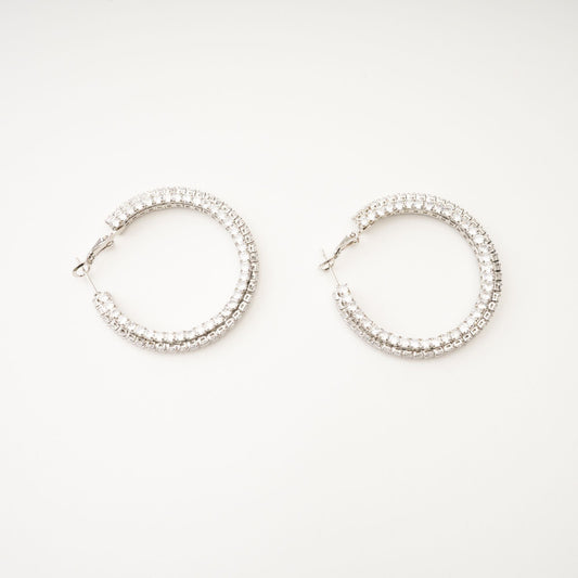 Saira Crystal Circle Earrings