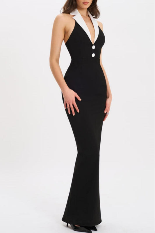 Tsanko Halter Maxi Bandage Dress Avalabel