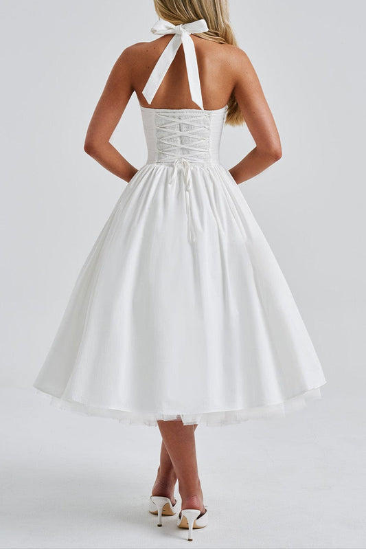 Cressida Midi Dress - Ivory Avalabel