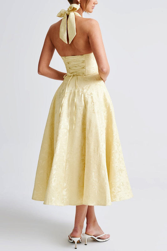Effie Midi Dress - Lemon Avalabel