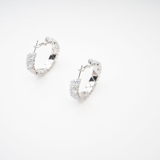 Léa Crystal-Embellished Circle Earrings