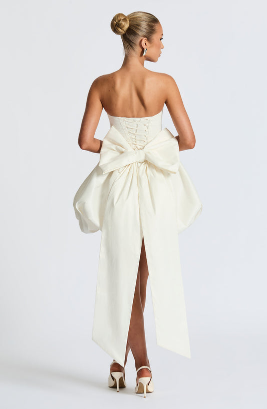 Lotus Mini Dress - Ivory Avalabel