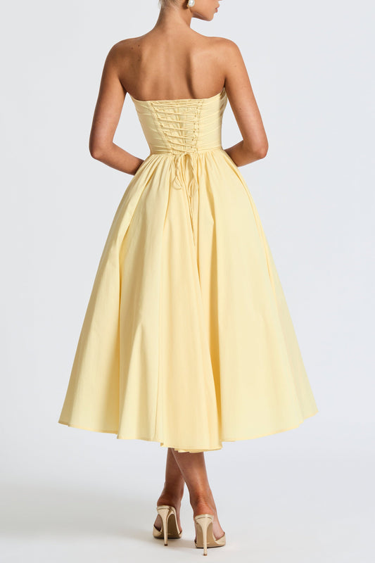 Prim Midi Dress - Lemon Avalabel