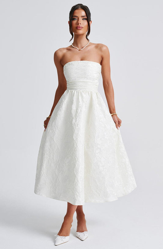 Saoirse Midi Dress - Ivory Avalabel