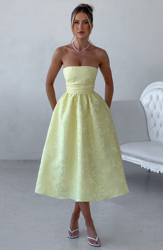 Saoirse Midi Dress - Lemon Avalabel