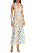 V-Neck Side Split Long Dress Avalabel