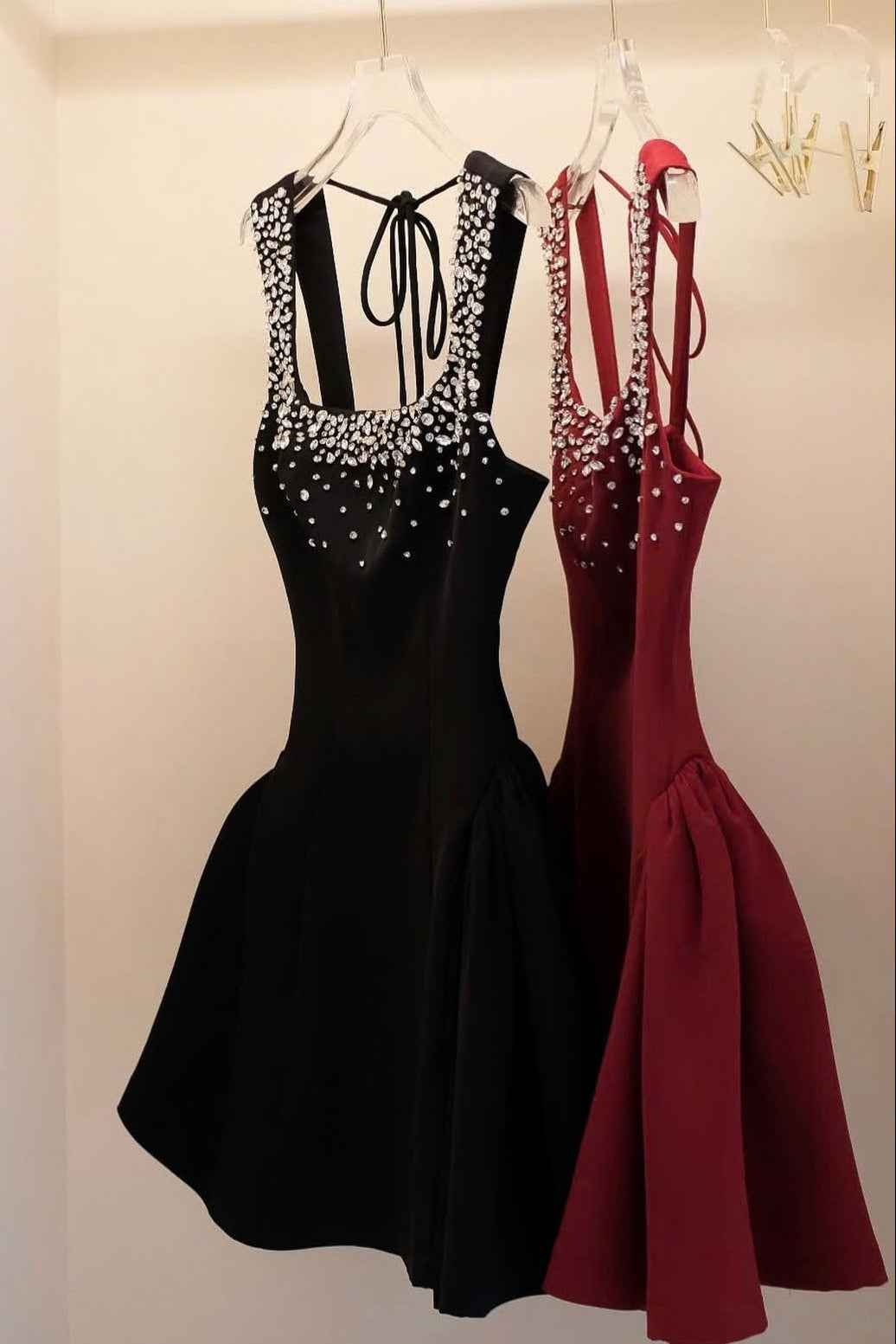 elise embellished mini dress Avalabel