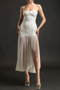 Sabryn Sleeveless Diamond Slit Midi Dress Avalabel
