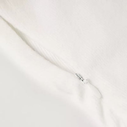 White Strapless faux fur slim mini dress