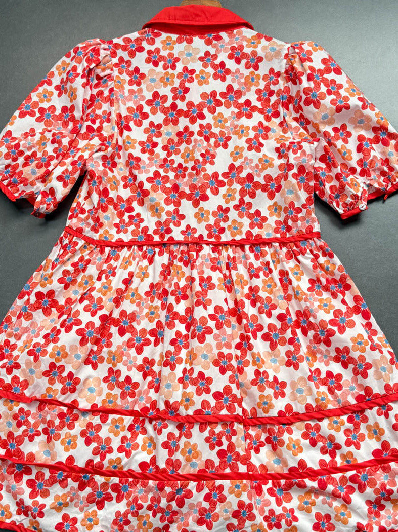 Floral Print Collared Mini Dress Avalabel