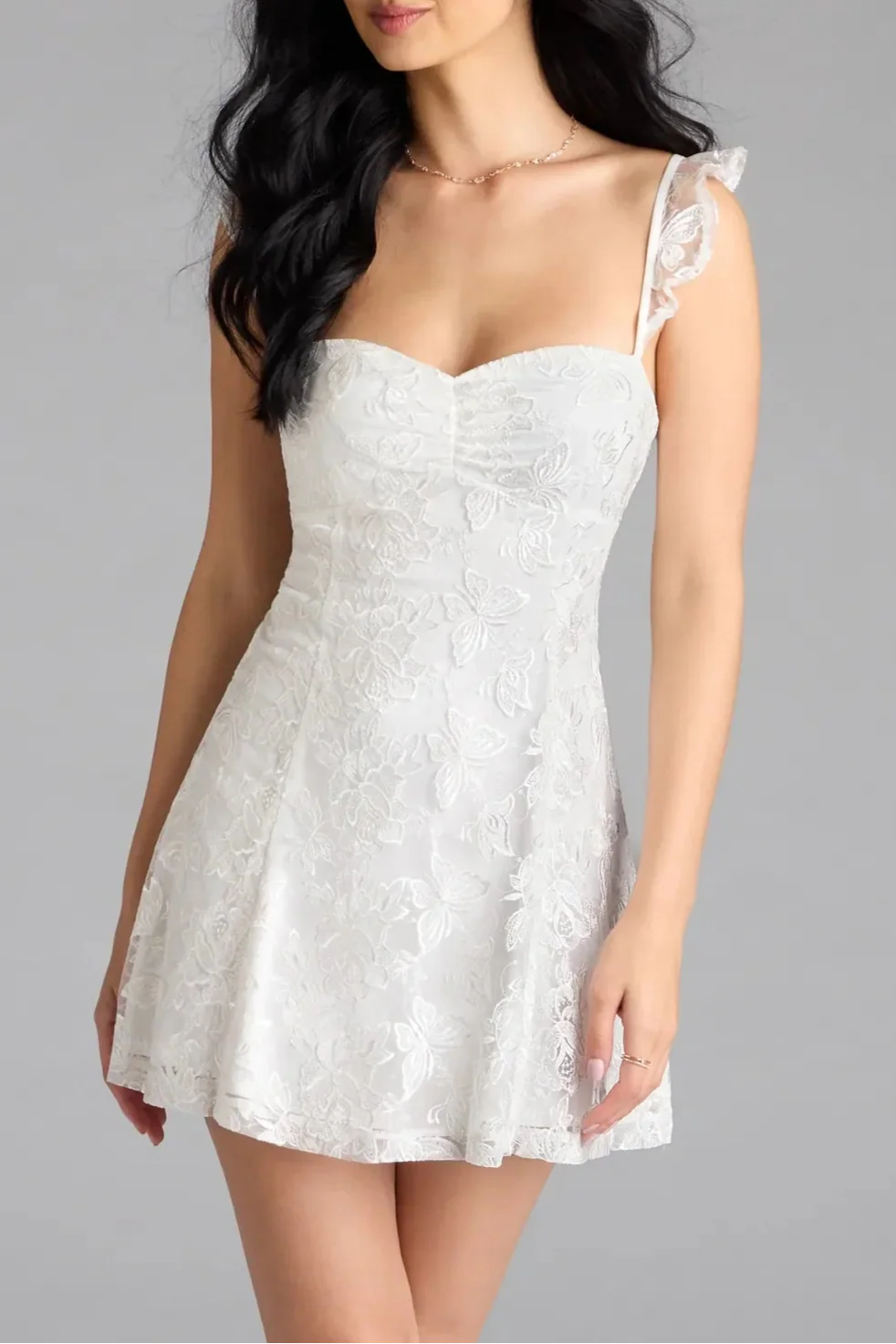 Butterfly Lace-Up Skater Dress Avalabel