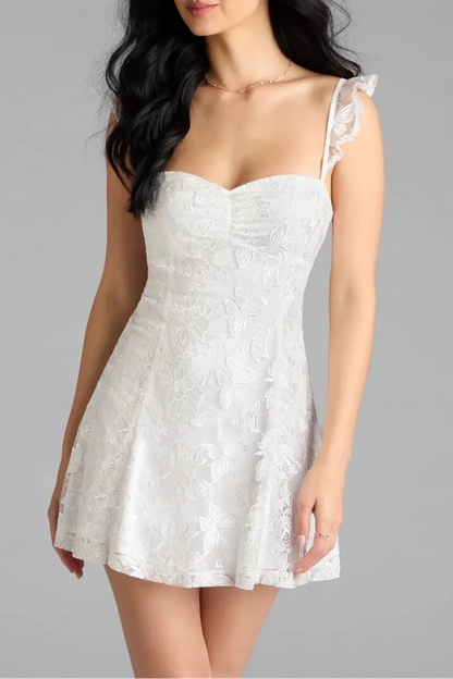 Butterfly Lace-Up Skater Dress Avalabel