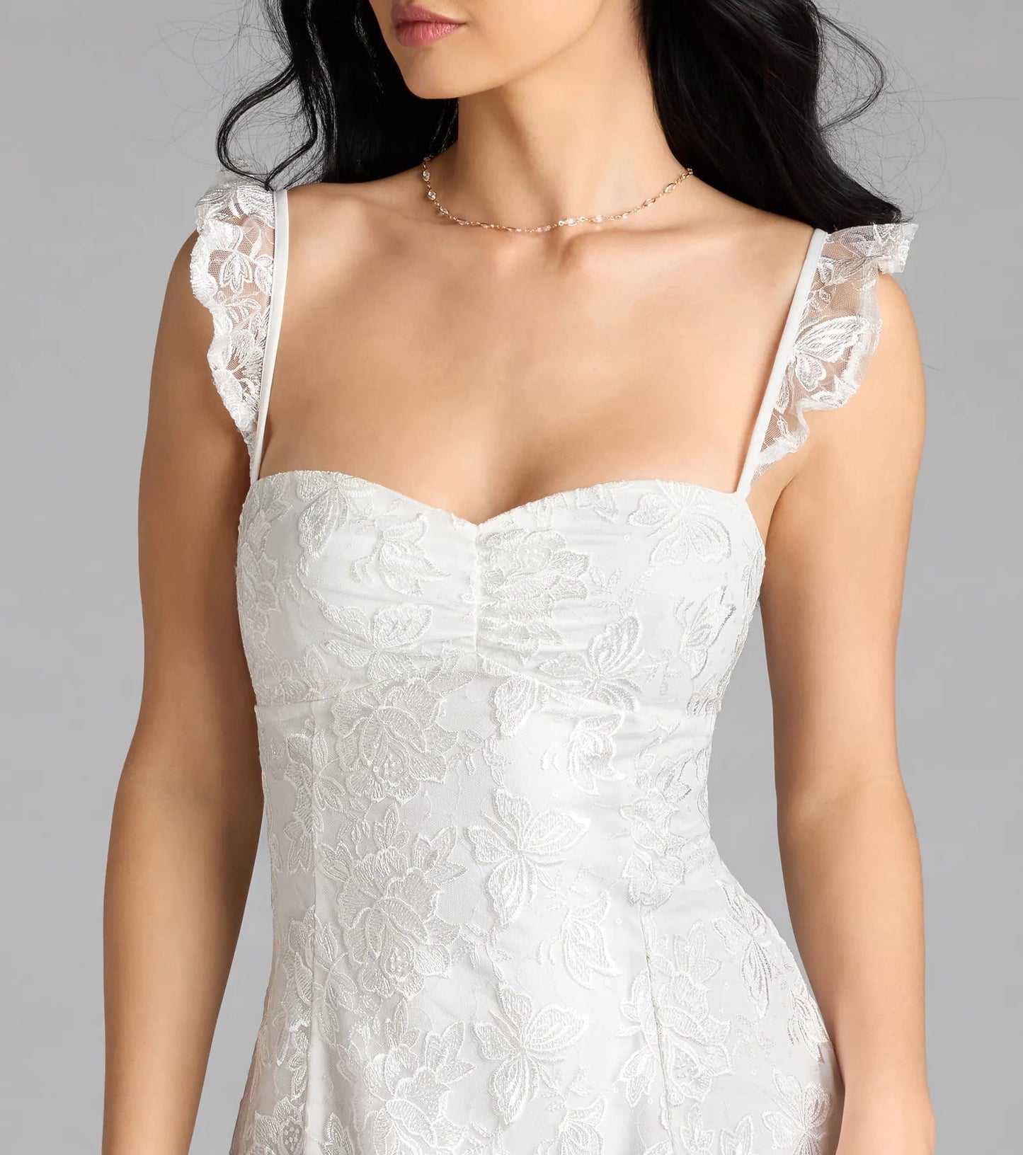 Butterfly Lace-Up Skater Dress Avalabel