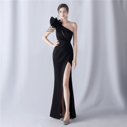 Crafted Flower With Beading Formal Dress