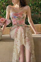 florence Floral Mirror Corset skirt set Avalabel