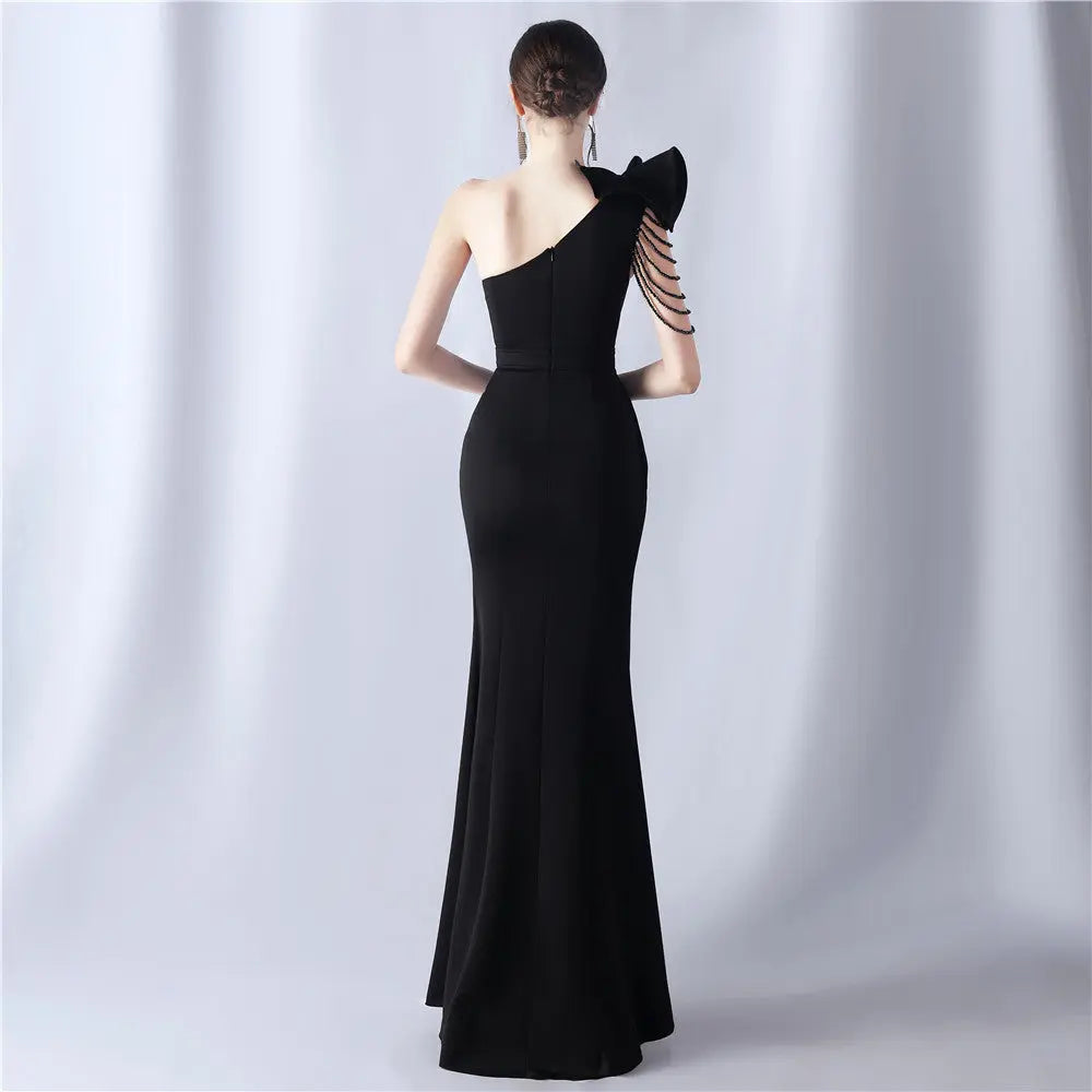 Crafted Flower With Beading Formal Dress Avalabel