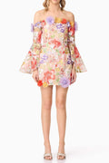 tabitha multicolor Off Shoulder Mini Dress in Floral Avalabel