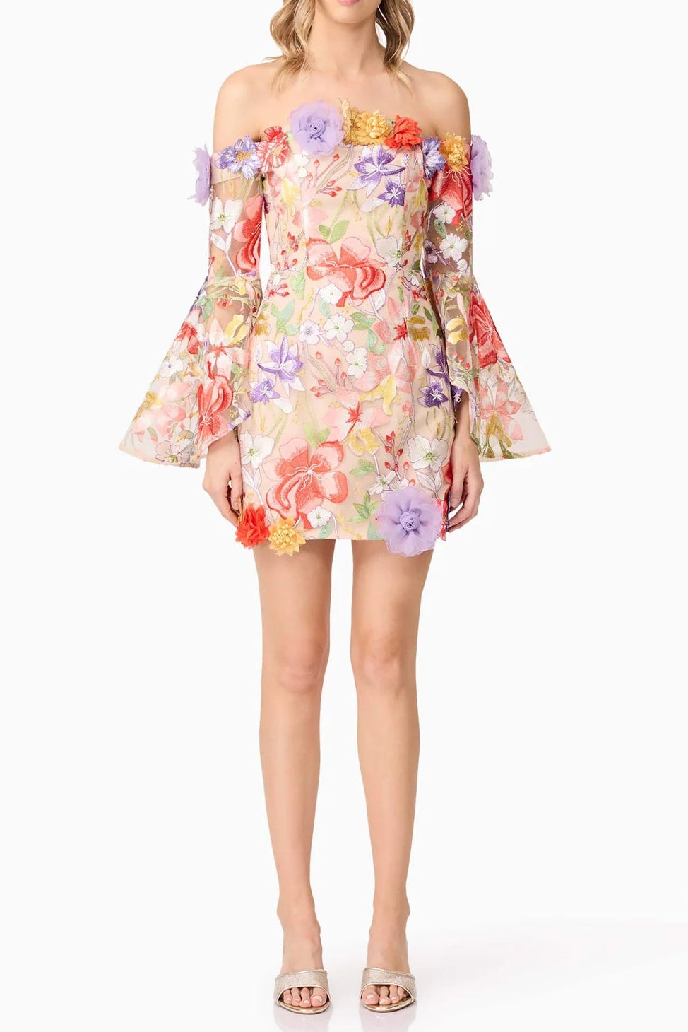 tabitha multicolor Off Shoulder Mini Dress in Floral Avalabel