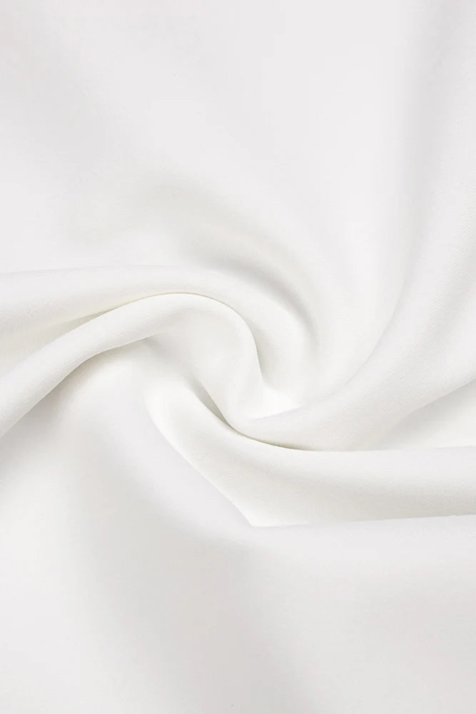 priscilla Strapless Veiled Corset Maxi Dress in white Avalabel