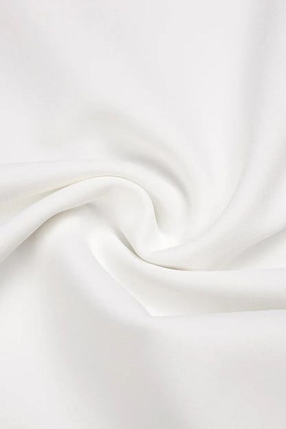 priscilla Strapless Veiled Corset Maxi Dress in white