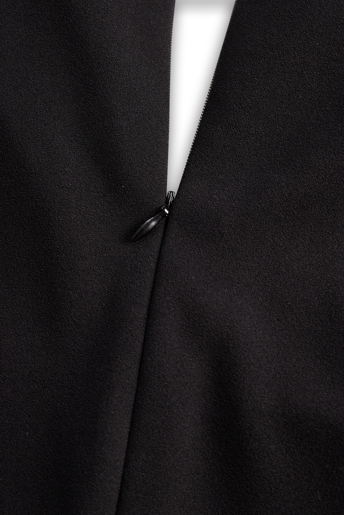 Refined Black Belted Sheath Dress with Mandarin Collar Avalabel