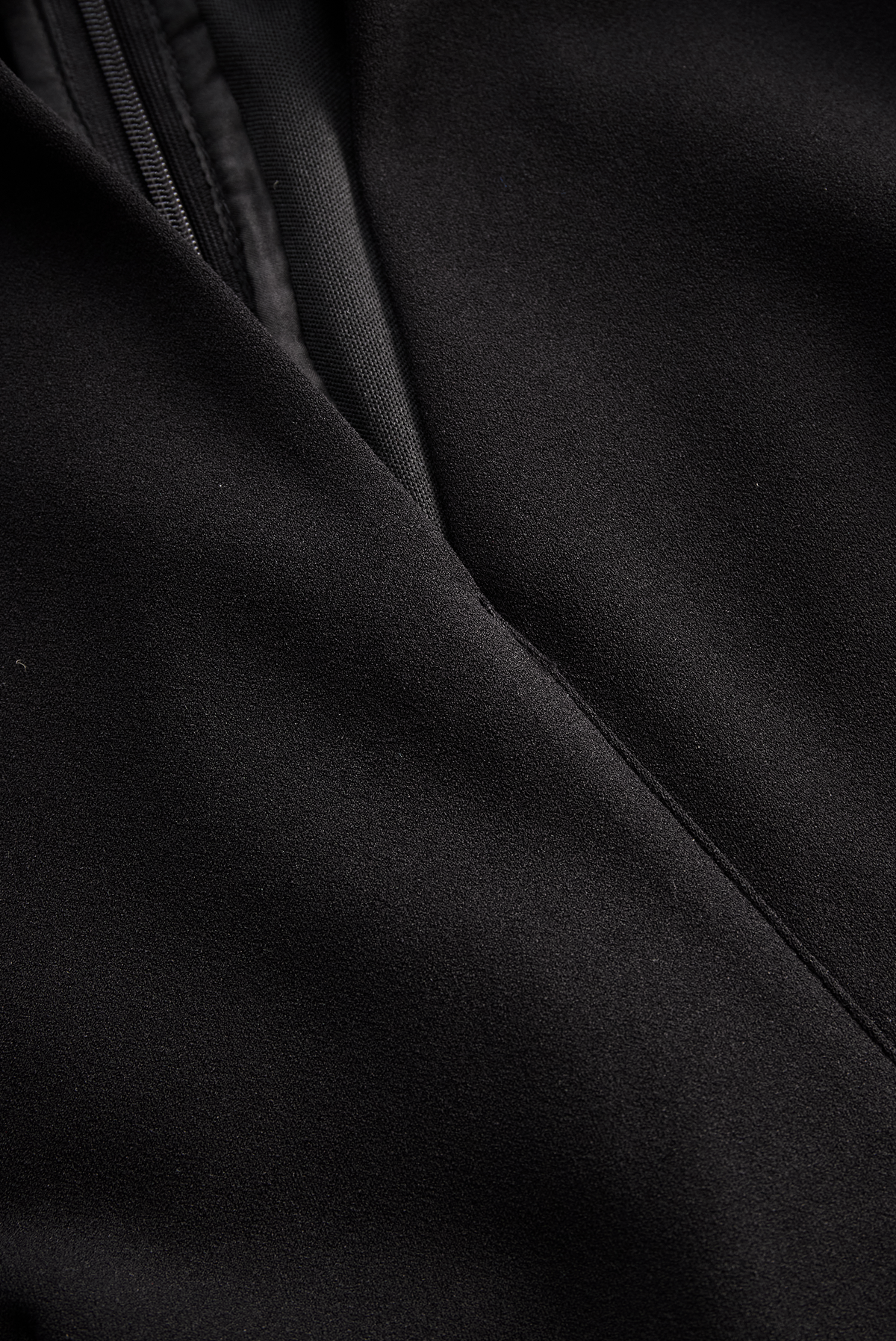 Refined Black Belted Sheath Dress with Mandarin Collar Avalabel