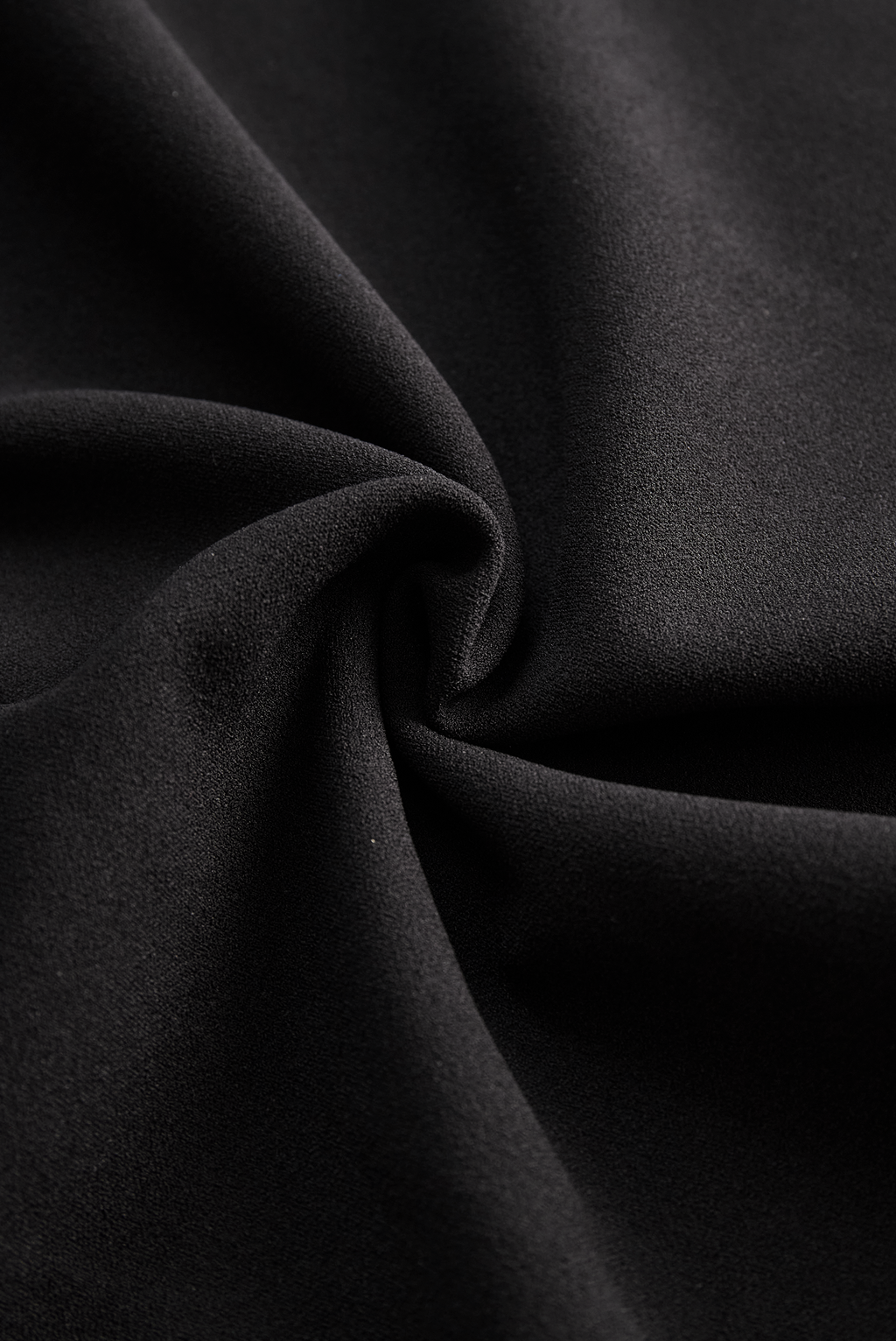 Refined Black Belted Sheath Dress with Mandarin Collar Avalabel