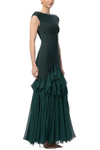 Murray Ruffled Mesh Bodycon Bandage Maxi Dress in Green Avalabel