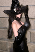 Gothic Witch Hat with Skull and Rose Avalabel