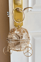Golden Cinderella Carriage Rhinestone Clutch Avalabel