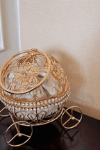 Golden Cinderella Carriage Rhinestone Clutch Avalabel
