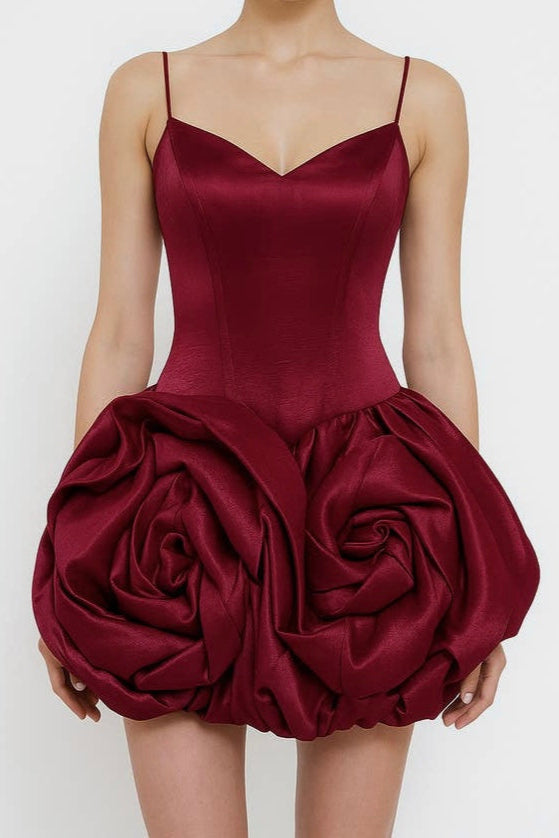Doreen 3D Flower Bud Mini Dress Avalabel