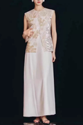 Embroidered Vest Two‑Piece Sleeveless Maxi Dress Avalabel