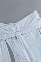 Fern Off Shoulder Mesh Sleeve Chiffon Dress Avalabel