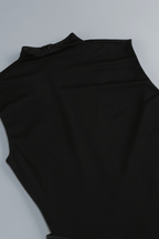 Dale Black Sleeveless Turtleneck Maxi Dress Avalabel